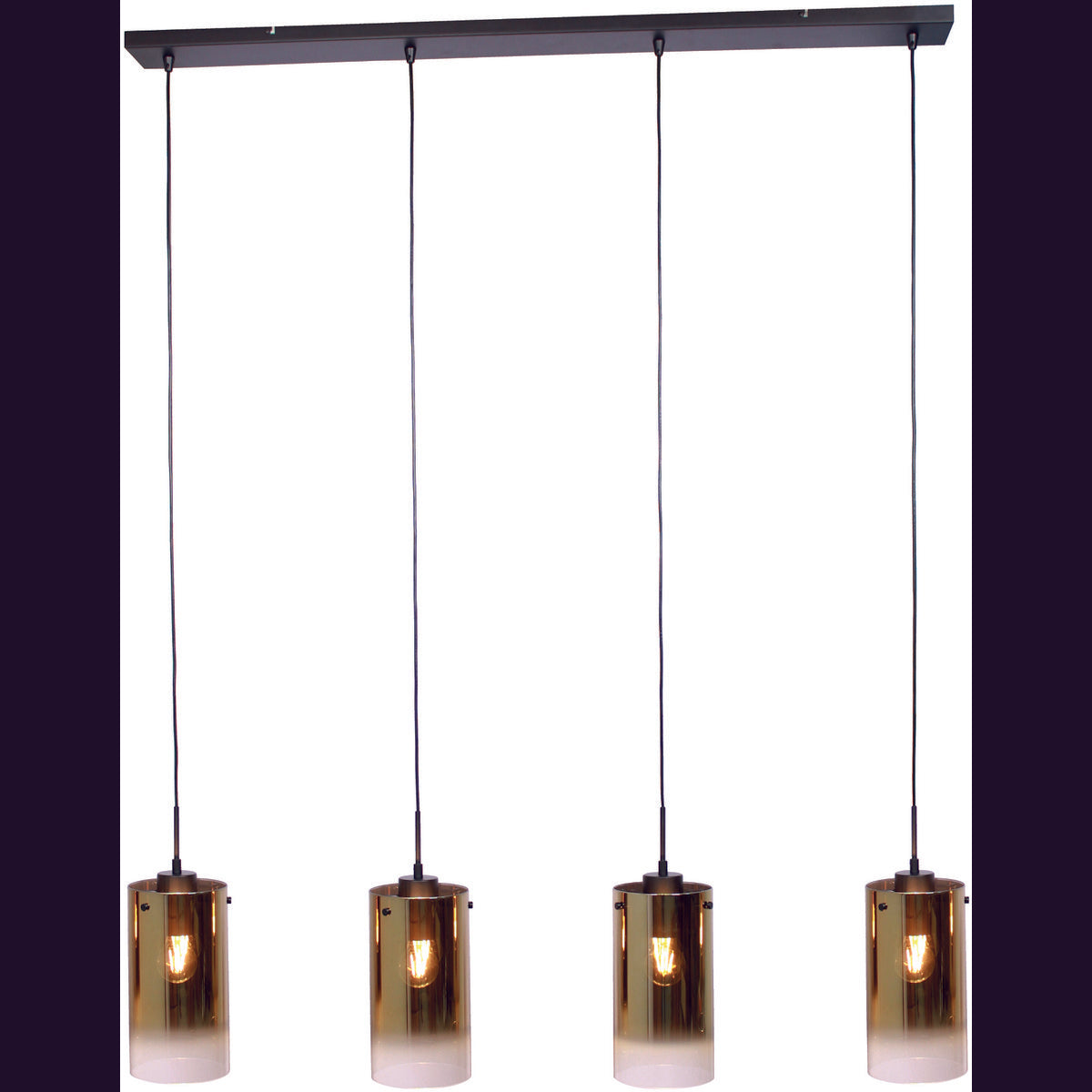 hanglamp, 4-lichts, h850 goud