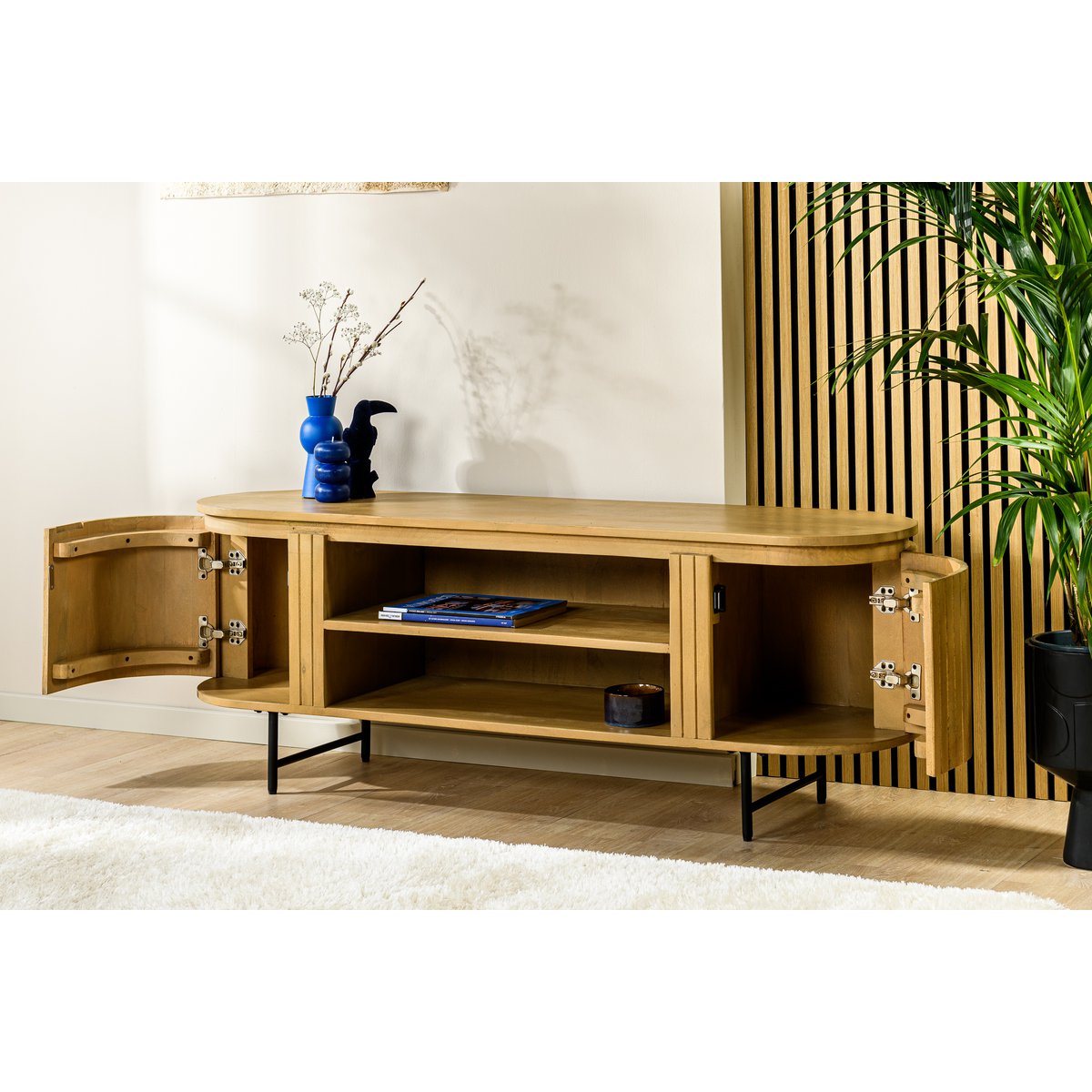 tv-meubel 2d, 155 cm, b180 naturel