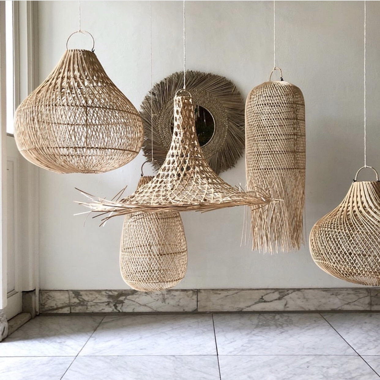 de mykonos hanglamp - naturel - m