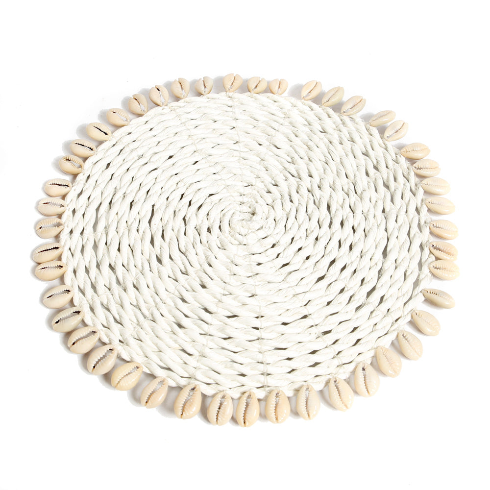 de seagrass shell pannenonderzetter - wit