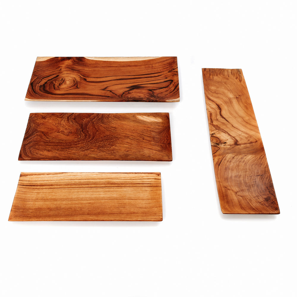 de teak root sushi bord - l