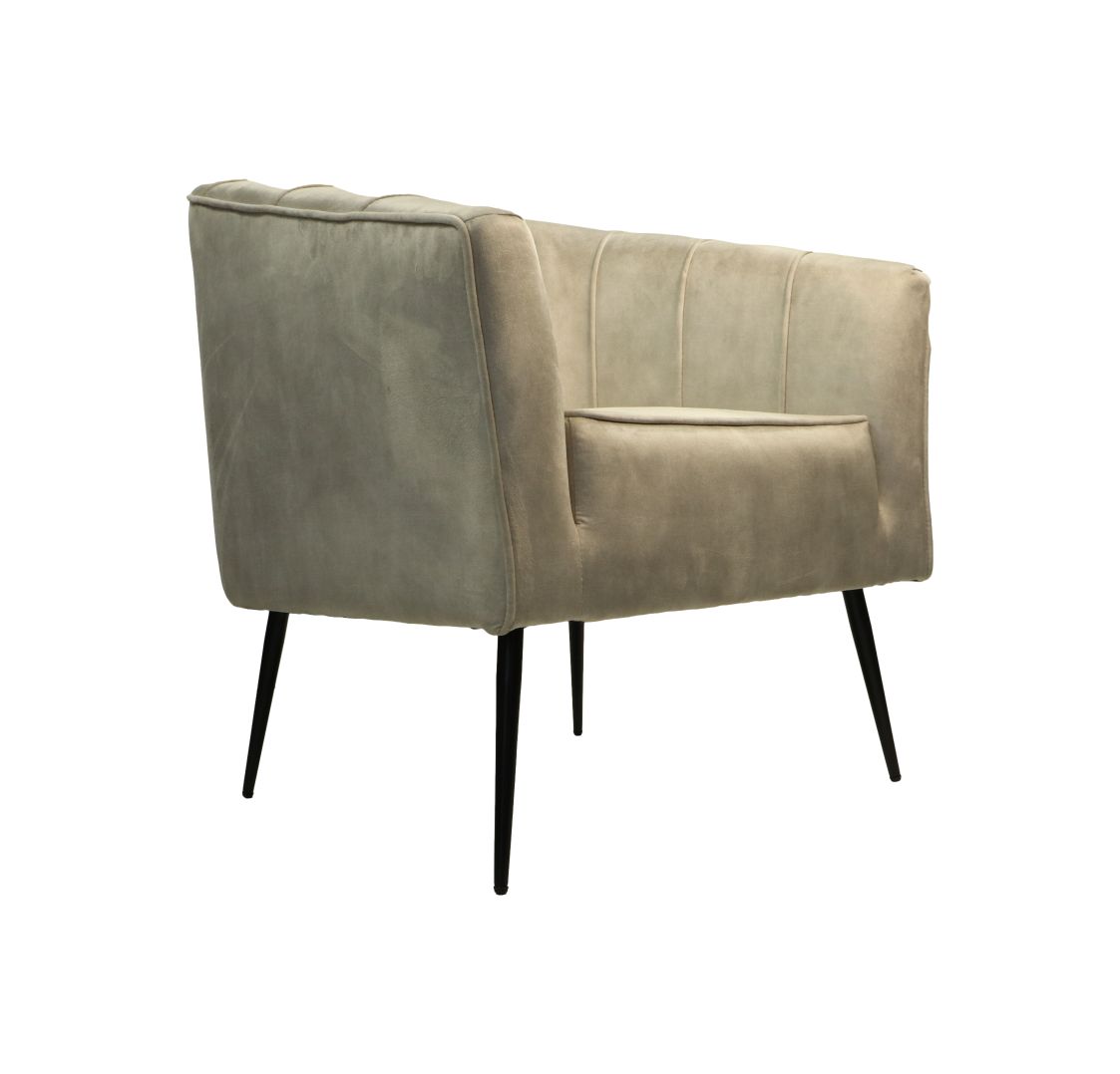 fauteuil chester - 72x71x80 - wit/zwart - adore 01