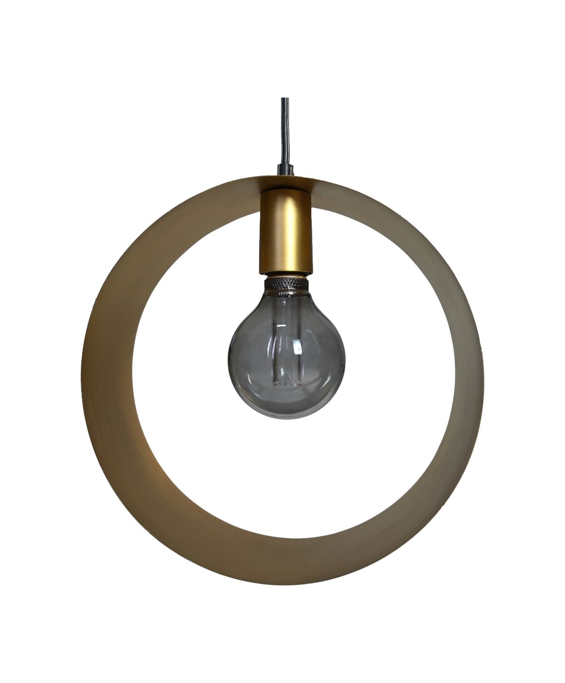 hanglamp rond -  ø30x10 - goud - metaal