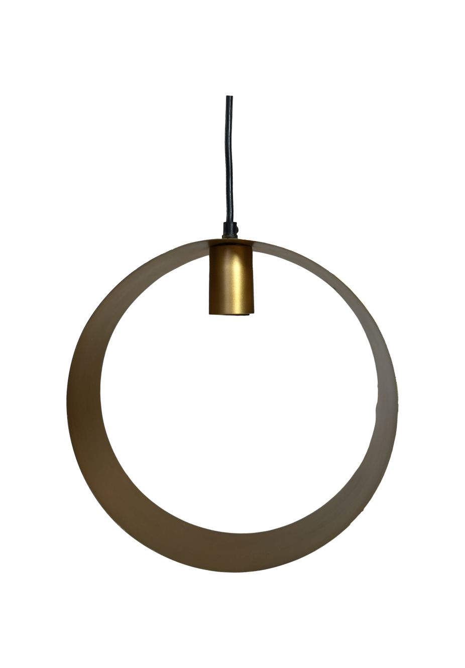 hanglamp rond -  ø30x10 - goud - metaal