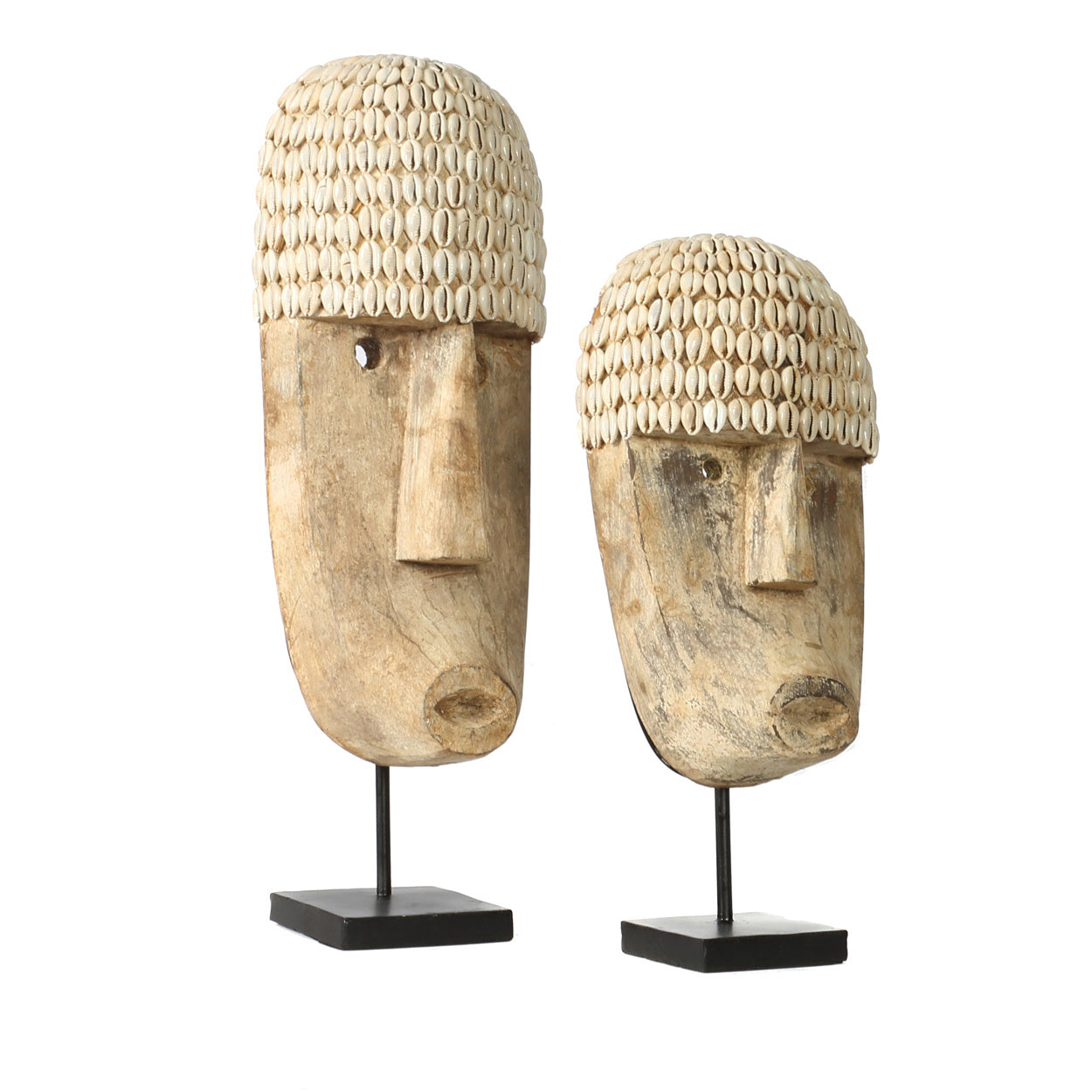 het cowrie masker on stand - large