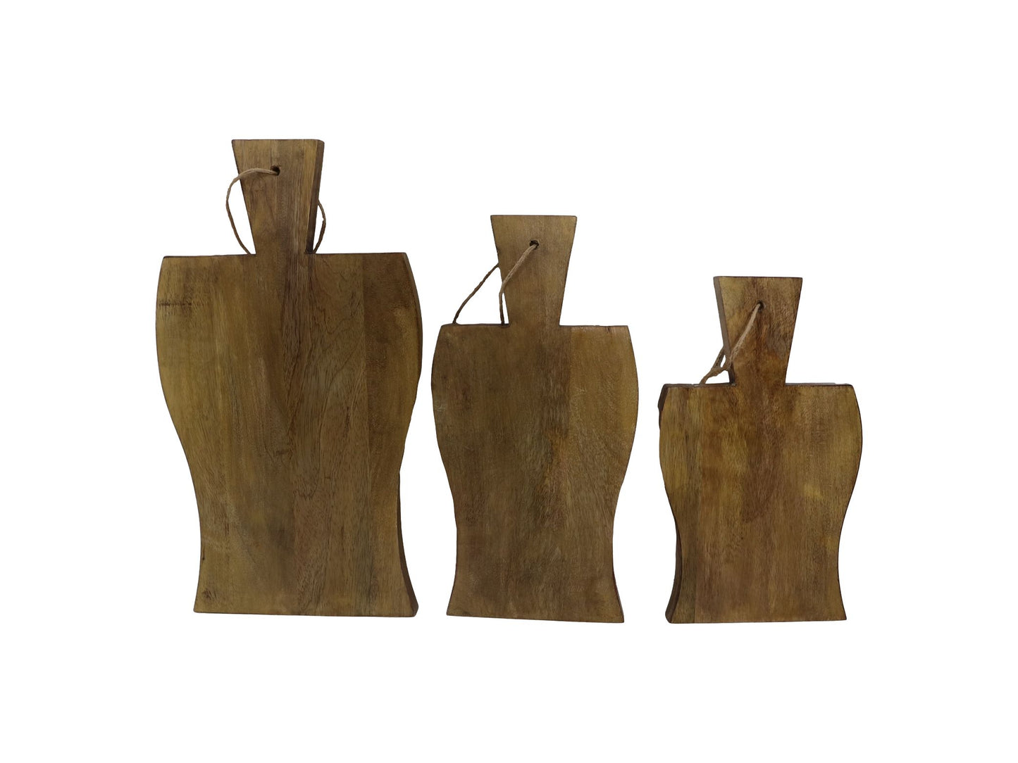 snijplanken - naturel - mangohout - set van 3