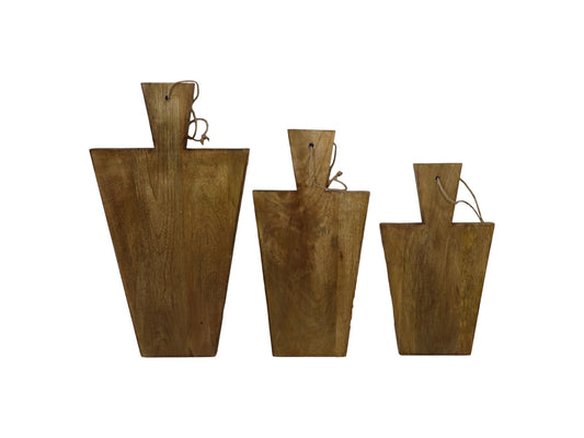 Snijplanken - Naturel - Mangohout - Set van 3