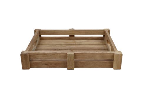 tray teak dienblad - 30x40x7 - naturel - teak