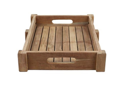 Tray teak dienblad - 30x40x7 - Naturel - Teak