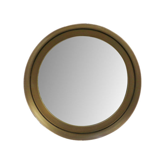 Wandspiegel Fletcher Rond - ø20 - antique gold - Metaal/glas